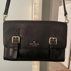 Black Leather Kate Spade Shoulder Bag